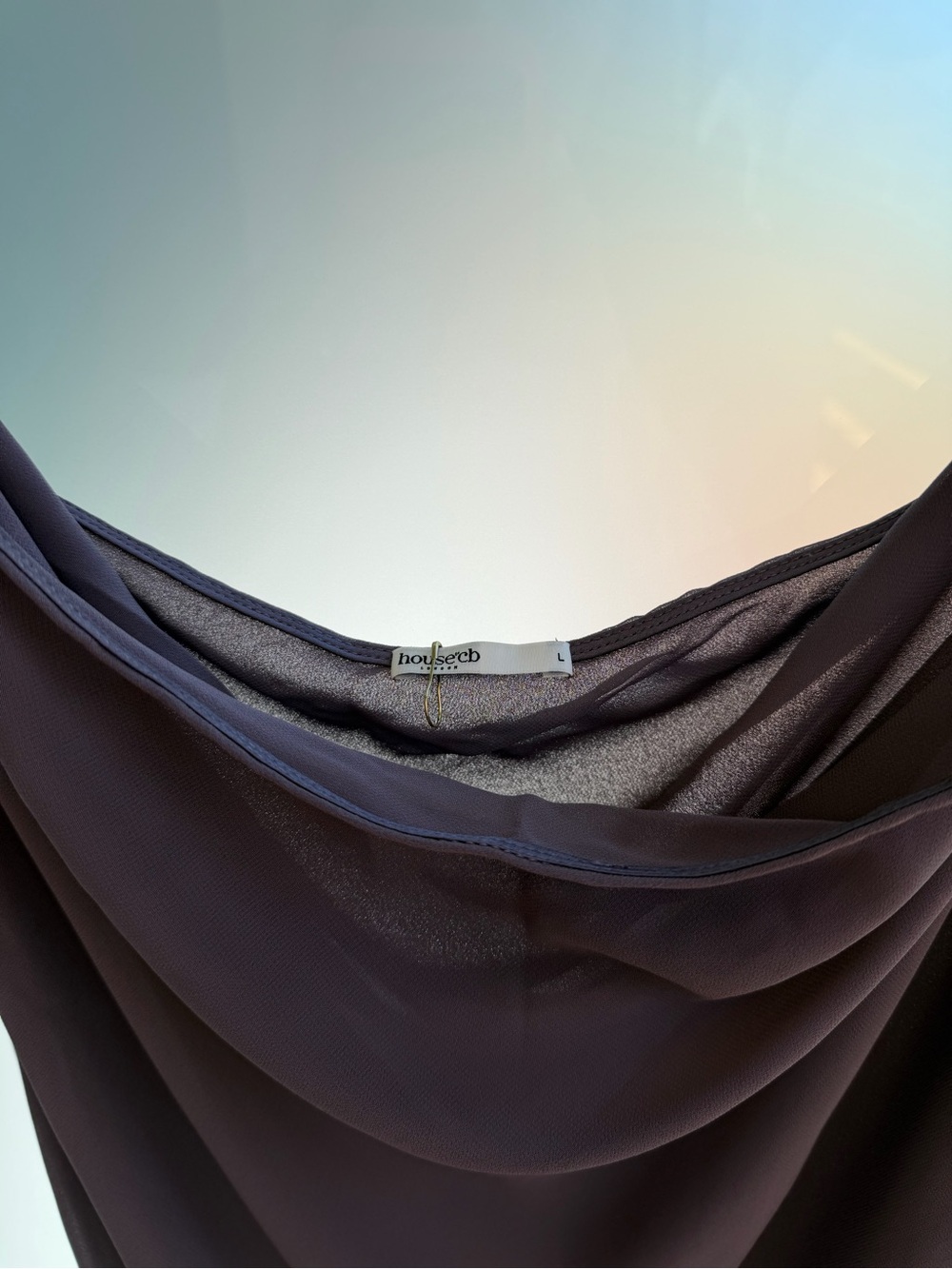 House of CB Dyana Dark Mauve Bias Cut Maxi Skirt - Picture 3 of 5